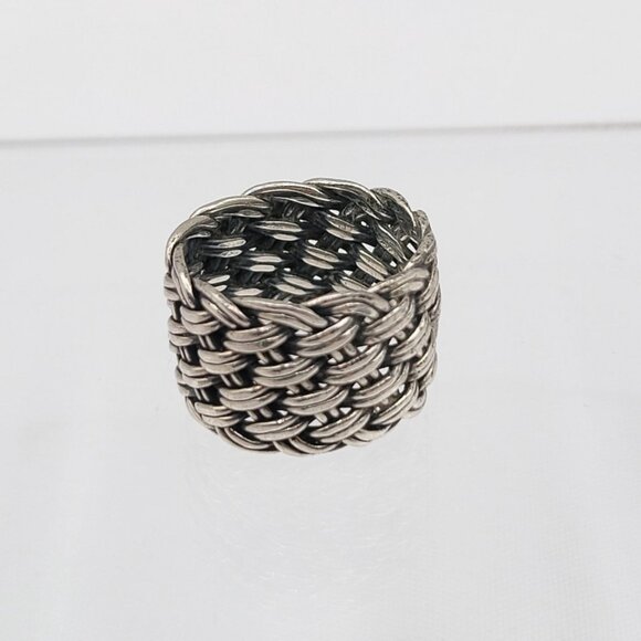Weaved pattern 925 ring - Picture 2 of 3